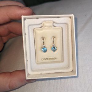 NWT!!! Blue Topaz December Birthstone Drop Earrings from Piercing Pagoda